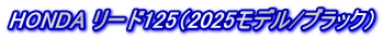 HONDA リード125（2025モデル/ブラック）