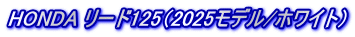HONDA リード125（2025モデル/ホワイト）